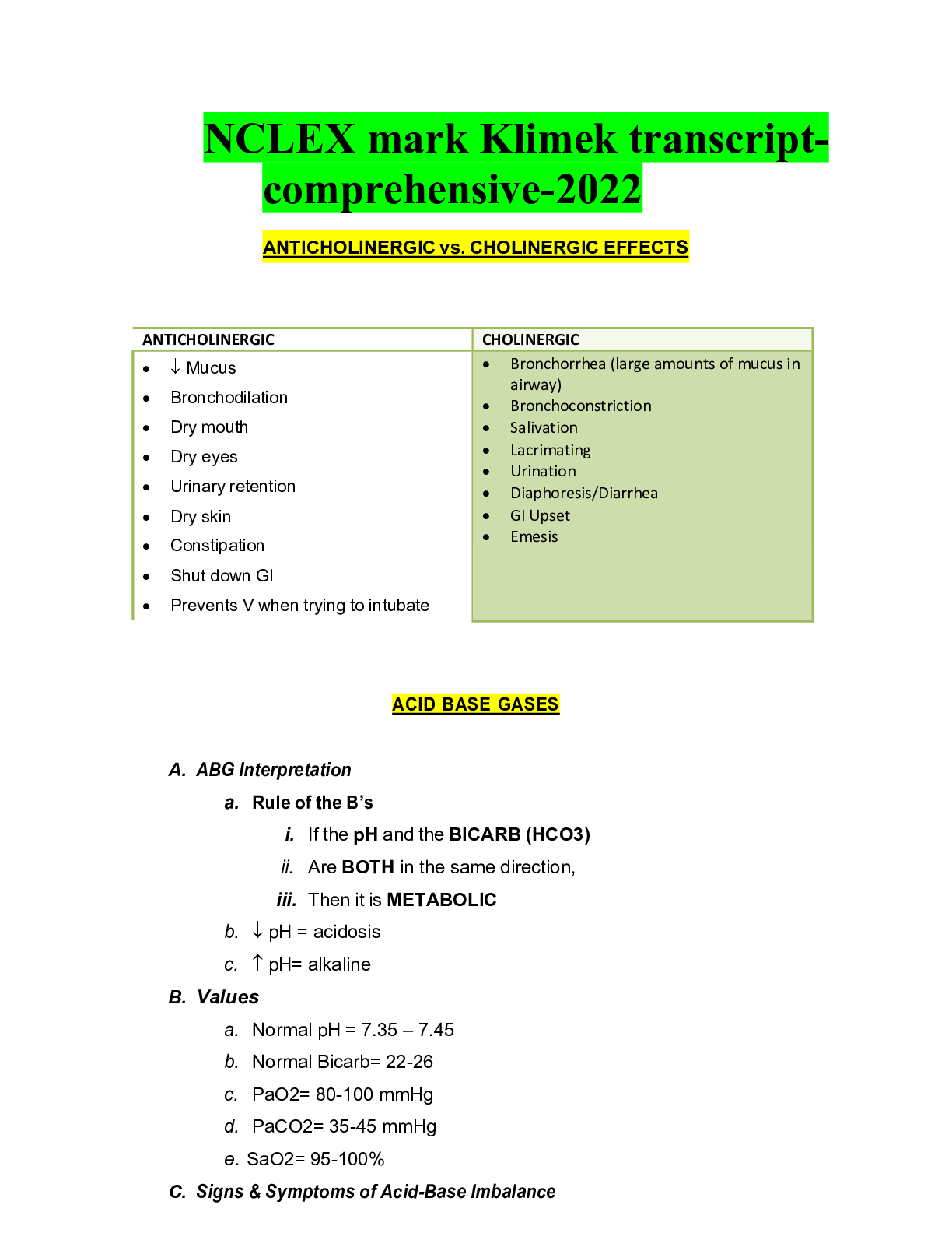 Preview of NCLEX mark Klimek transcript-comprehensive-2022